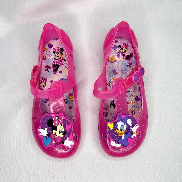 Disney Minnie Mouse & Daisy Duck BFFs Casual Jelly Shoe Toddler Girls Size 12 - Picture 1 of 10
